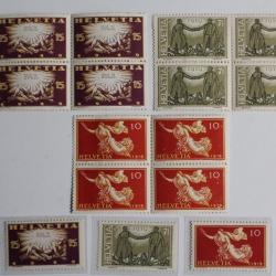 Timbres Suisse pour la paix bloc 4x série 1919