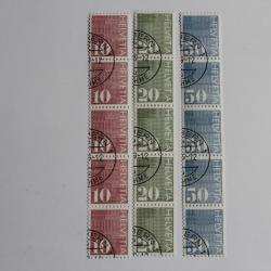 Timbres Suisse blocs 4x 1970 Émission type chiffre rouleau