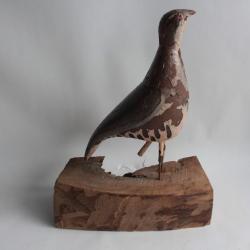 Ancien Appelant Perdrix sifflet tôle peinte