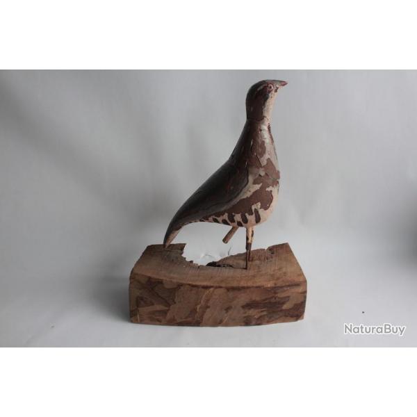 Ancien Appelant Perdrix sifflet tle peinte