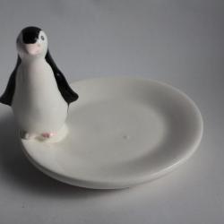 Porte savon céramique Pingouin