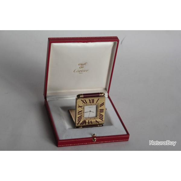 CARTIER Pendulette Rveil de voyage Must de Cartier