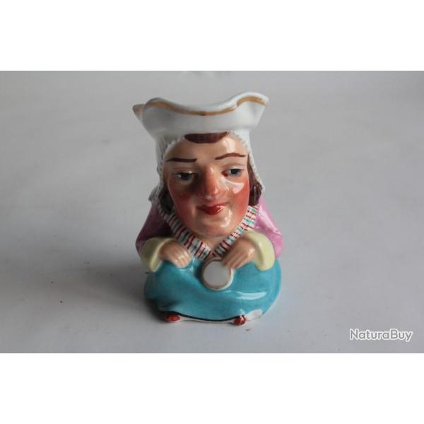Pot  crme porcelaine figuratif Toby Jug