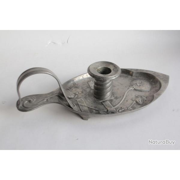 Bougeoir  main tain Kaiserzinn 4018 art nouveau