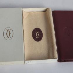 CARTIER Portefeuille Porte-cartes cuir bordeaux