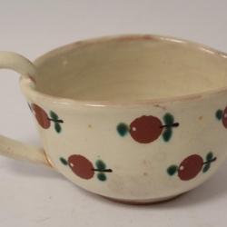 Pot à crème poterie Pommes Steiner Kiesen Suisse Art populaire