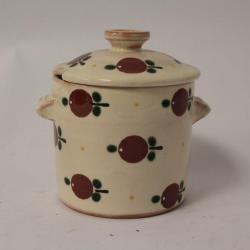 Pot à condiment poterie Pommes Steiner Kiesen Suisse Art populaire