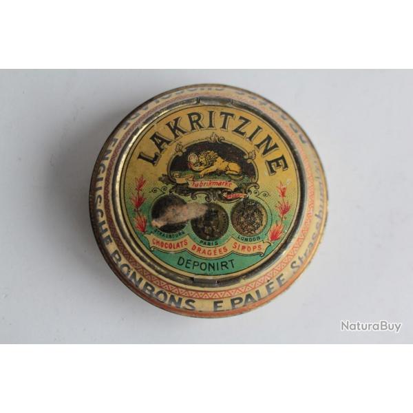 Bote bonbons tle lithographie Lakritzine Strassburg E Pale