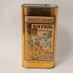 Boite tôle Huile d'olive Olio d'Oliva F. Bertoli Lucca Toscana Italie