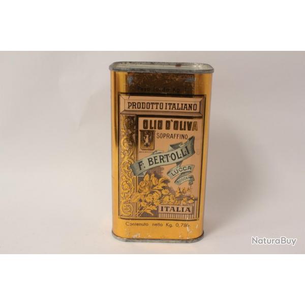 Boite tle Huile d'olive Olio d'Oliva F. Bertoli Lucca Toscana Italie