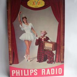 Affiche cartonnée publicité Philips Radio revue 1952