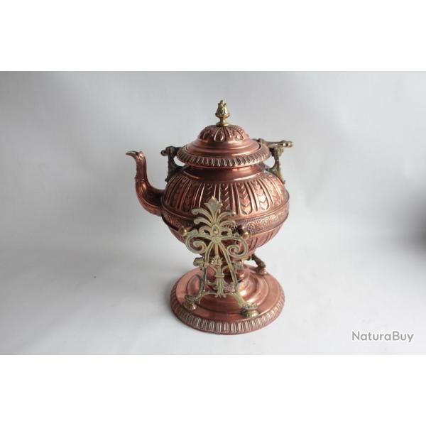 Ancienne Thire Bouilloire cuivre repouss