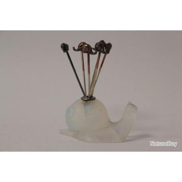 SABINO Porte-piques  escargot verre opalescent