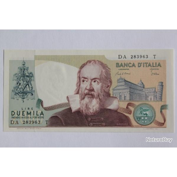Billet 2000 Lire Galile Italie 1973 neuf