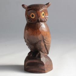 Hibou bois sculpté Art populaire Suisse Brienz