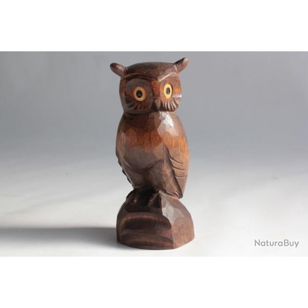 Hibou bois sculpt Art populaire Suisse Brienz
