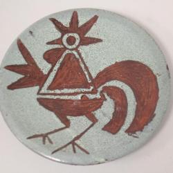 Coupelle céramique émaillée Coq Pablo Sanguino Toledo Espagne