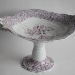 MINTON Coupe sur pied faïence Treillis & Plants