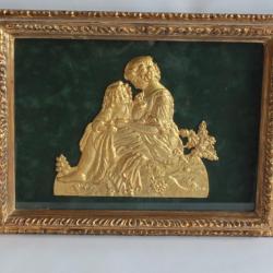 Bas relief bronze Femmes