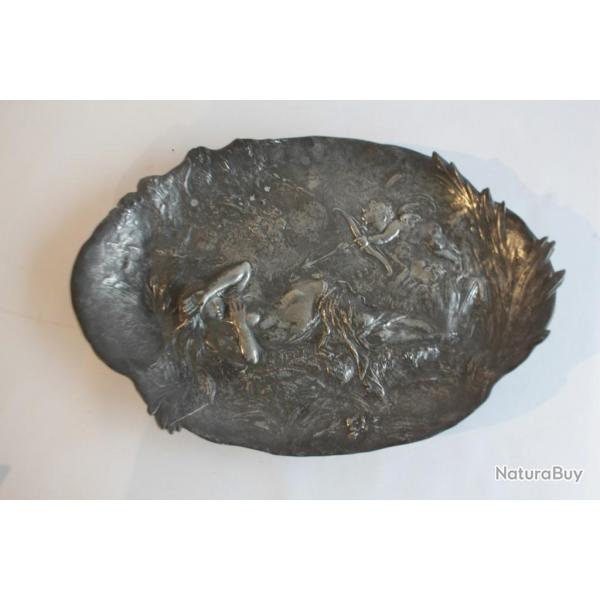 Plateau amour Vnus cupidon A. Moreau XIXe sicle