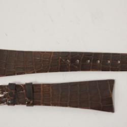 Bracelet montre Universal Genève croco marron 20 mm vintage