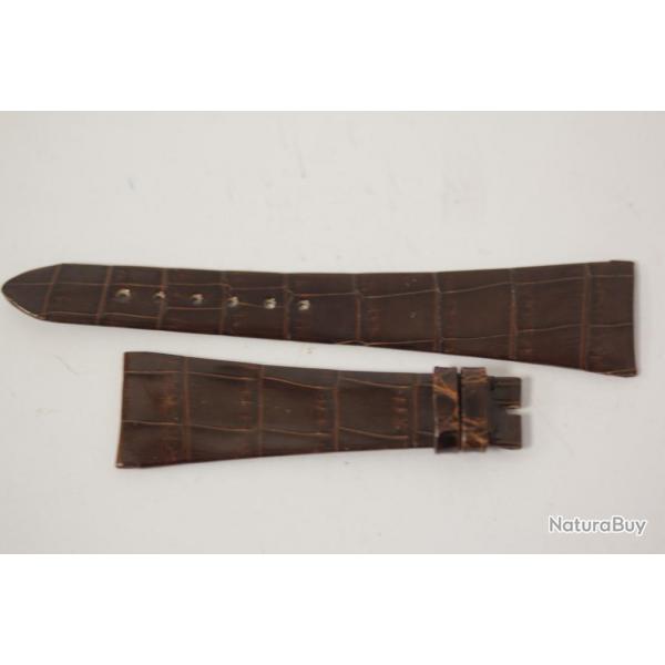 Bracelet montre Universal Genve croco marron 20 mm vintage