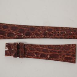 Bracelet montre Universal Genève croco marron 21 mm vintage