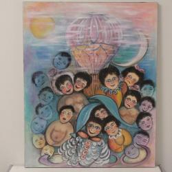 Tableau peinture Jehany Art naïf Thonon-les-Bains