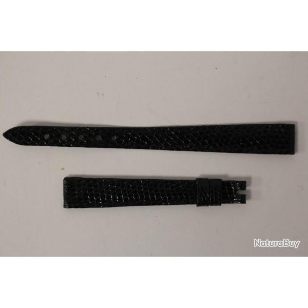 Bracelet montre Universal Genve lzard noir 11 mm vintage