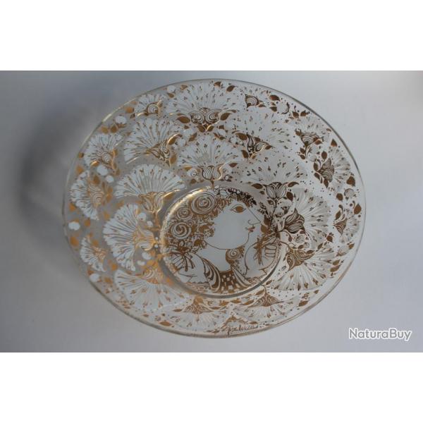 ROSENTHAL Plat verre Bjorn Wiinblad 1976
