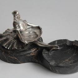 Grégoire CALVET Cendrier Baguier bronze Art Nouveau