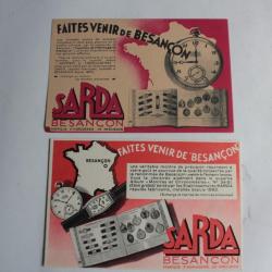 CPA publicitaire SARDA Besançon montre horlogerie