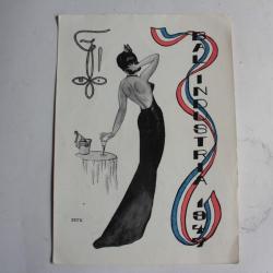 CPA Suisse société étudiante Zofingue Bal d'industria 1947 Carte Postale