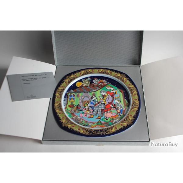 ROSENTHAL Assiette porcelaine Bjorn Wiinblad Nol 1992