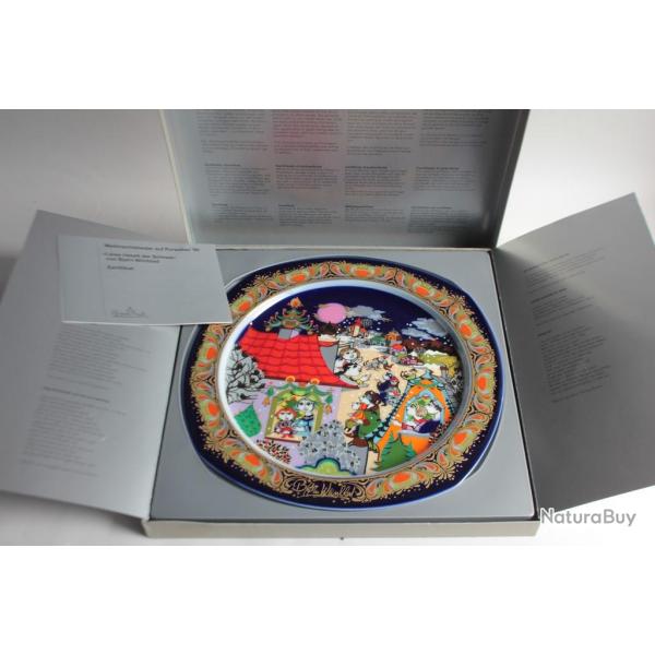 ROSENTHAL Assiette porcelaine Bjorn Wiinblad Nol 1990