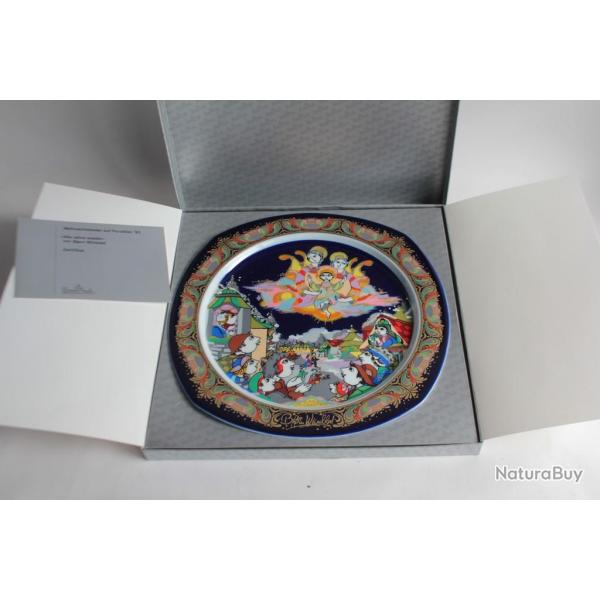 ROSENTHAL Assiette porcelaine Bjorn Wiinblad Nol 1993