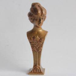 Sceau bronze Buste Femme Art Nouveau