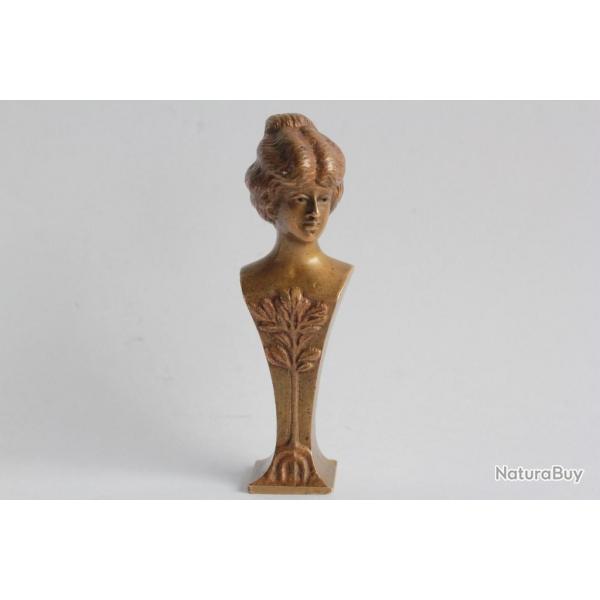 Sceau bronze Buste Femme Art Nouveau