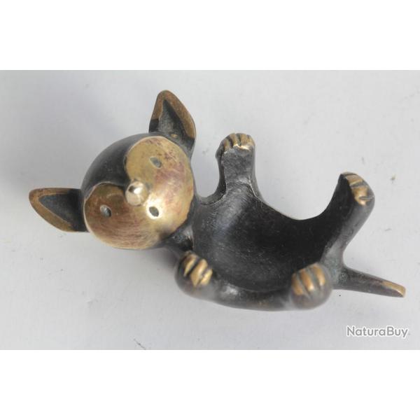 Walter BOSSE Bronze Viennois Bougeoir Chat Herta Baller