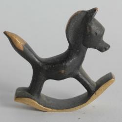 Walter BOSSE Bronze Viennois miniature Cheval à bascule