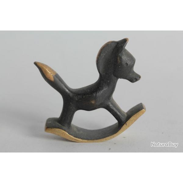 Walter BOSSE Bronze Viennois miniature Cheval  bascule