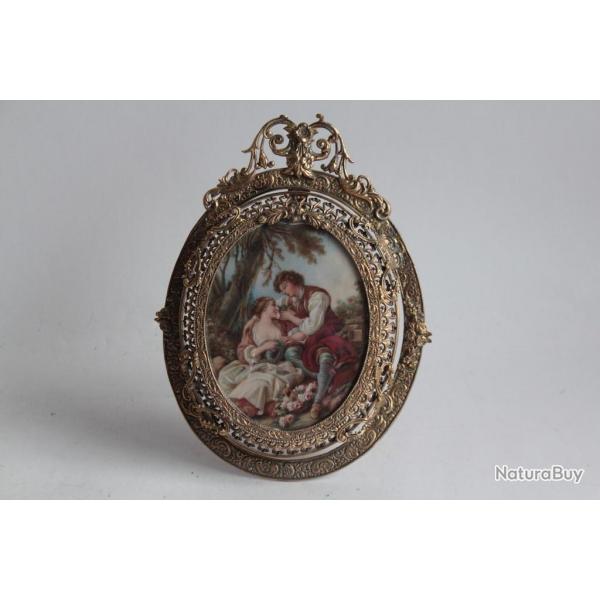 Peinture miniature Scne galante