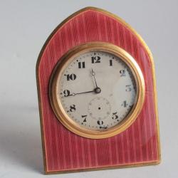 Pendulette émail guilloché Art déco