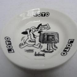Coupelle Assiette céramique GIEN publicité jeux LOTO Barberousse