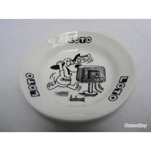 Coupelle Assiette cramique GIEN publicit jeux LOTO Barberousse