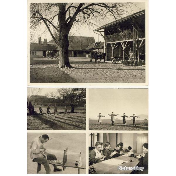 3 CPA Suisse Les Asiles de Lavigny pileptiques de Suisse Romande Ferme
