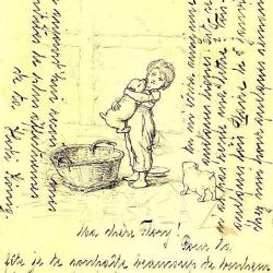 CPA illustrée LIEBE Junge Allemagne Aus A. Hendschel's Skizzenbuch 1902