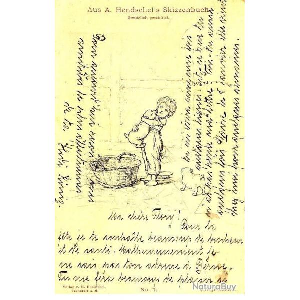 CPA illustre LIEBE Junge Allemagne Aus A. Hendschel's Skizzenbuch 1902