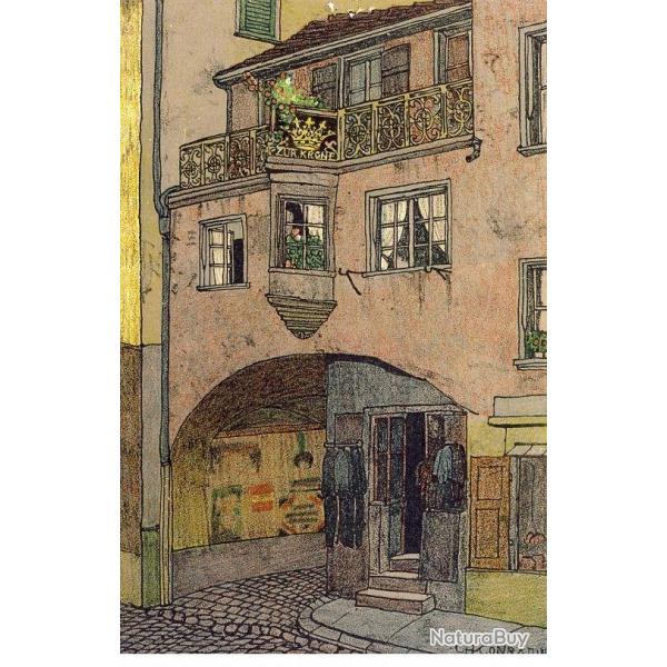 CPA illustre CONRADIN CH. CHUR zur krone postkarte