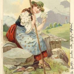 CPA illustrée Fröhliche Pfingsten Heureuse Pentecôte 1904